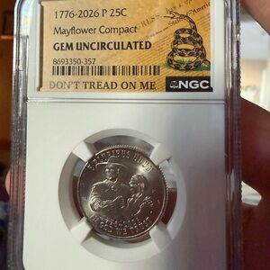 Mayflower Compact coin- Uncirculated Coin